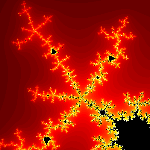 Ausschnitt aus der Mandelbrotmenge f&uuml;r z^2+c