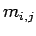 $\displaystyle m_{i,j}$