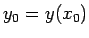 $ y_0=y(x_0)$