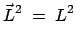 $\displaystyle \vec{L}^2\;=\;L^2\;$