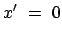 $\displaystyle x' = 0$