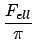 $\displaystyle \frac{F_{ell}}{\pi}  $