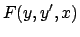 $\displaystyle F(y, y', x)$