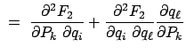 $\displaystyle  = \
\frac{\partial^2 F_2}{\partial P_k  \partial q_i} + \frac...
...ial^2 F_2}{\partial q_i  \partial q_\ell} \frac{\partial q_\ell}{\partial P_k}$