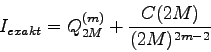 \begin{displaymath}I_{exakt} = Q_{2M}^{(m)} + \frac{C(2M)}{(2M)^{2m-2}} \end{displaymath}