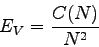\begin{displaymath}
E_{V} = \frac{C(N)}{N^{2}}
\end{displaymath}