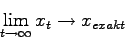 \begin{displaymath}\lim_{t \to \infty} x_{t} \to x_{exakt} \end{displaymath}