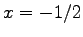 $x=-1/2$